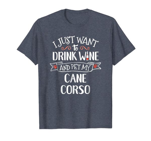 

cane corso t-shirt for wine lovers dog owners, White;black