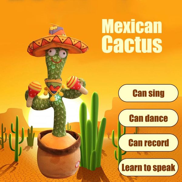 

vases dancing cactus electronic plush toys twisting singing talking novelty funny music luminescent gifts home decoration ornaments