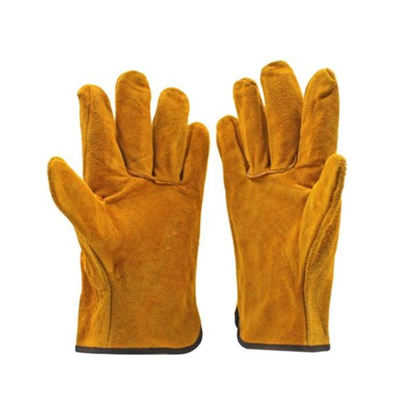 

disposable gloves a pair/set fireproof durable cow leather welder anti-heat work safety for welding metal hand tools