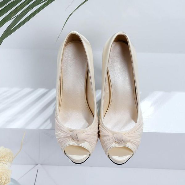 

dress shoes big size 9  11 12 ladies summer platform sandals women woman waterproof table fish mouth, Black