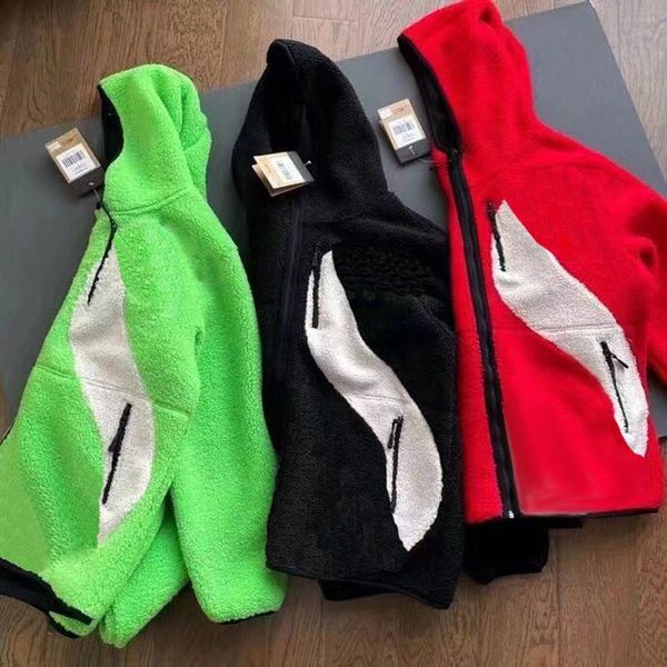 

mens faux fur sherpa fleece hooded outwear super fashion hiphop women streetwear thick jackets s, Black