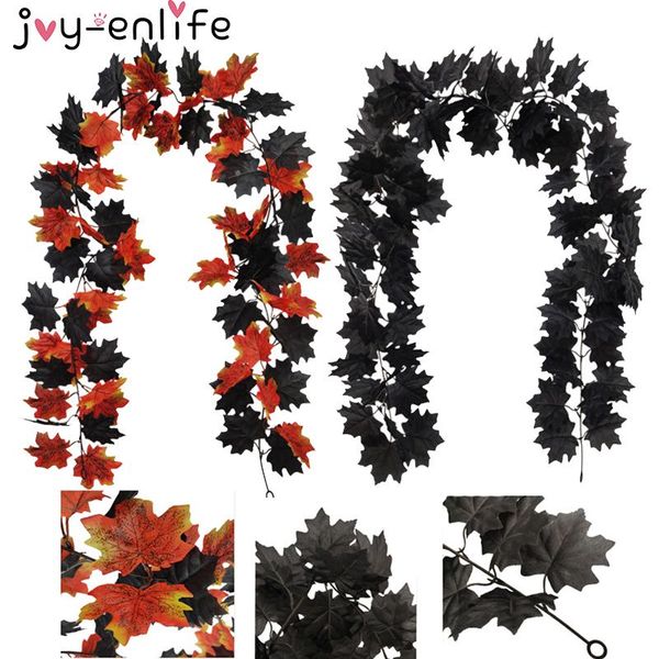 

decorative flowers & wreaths 180cm black artificial vine decoration halloween indoor wall hanging yellow windows door room decor