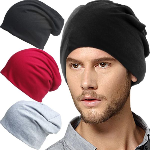 

beanies women men knitted winter warm cap casual solid color hip-hop snap slouch skullies bonnet beanie hat gorros