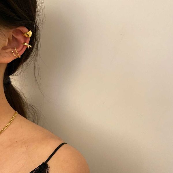 

13 ear clip female temperament ear ring ear new earrings entity h4-2, Silver
