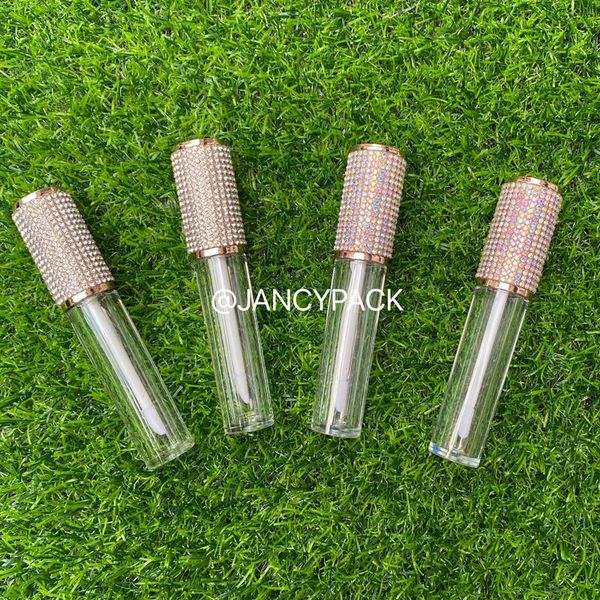 

storage bottles & jars 10pcs lip gloss tubes clear empty containers makeup diy pearl diamond lipgloss tubelip glaze lipbalm