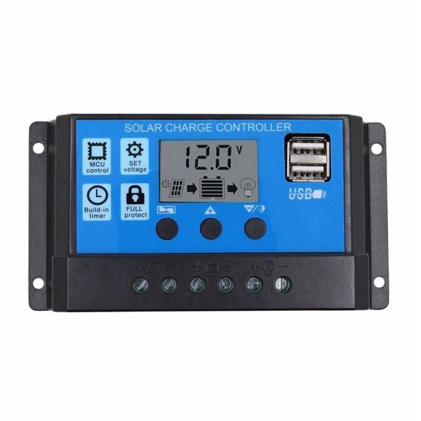

12v/24v lcd auto work solar charger-controller pwm dual usb output charger battery chargers hd display 3a-w88 type