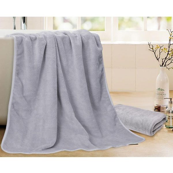

towel soft bath microfiber quick drying set of 3 gray antibacterial for home bathing tools