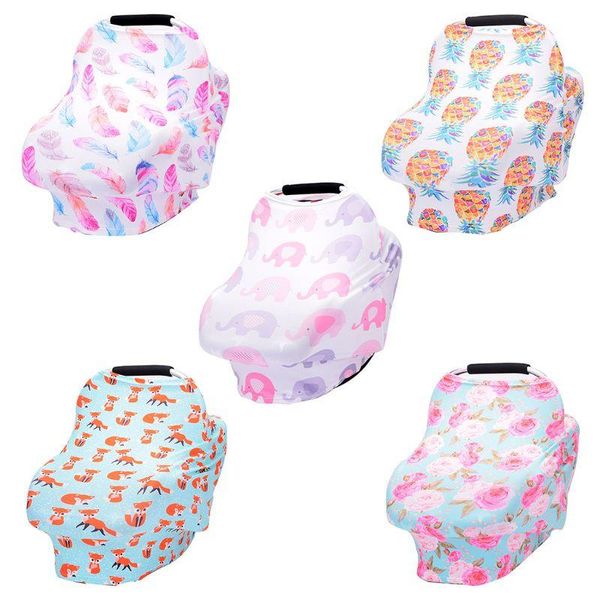 

stroller parts & accessories cartoon multifunction stretchy baby car seat cover nursing breastfeeding shopping cart grocery trolley canopy g