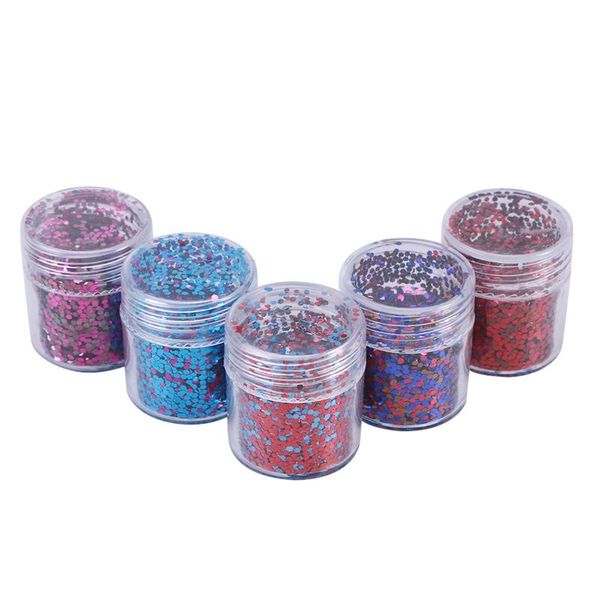 

nail glitter 5pcs 1mm sequins hexagons cosmetic paillette for face body art, Silver;gold