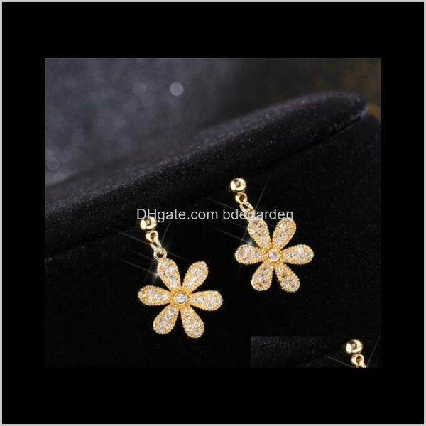 

stud jewelry earrings for women flower simple gold color gracef wholesale fashion of drop delivery 2021 ysqew, Golden;silver