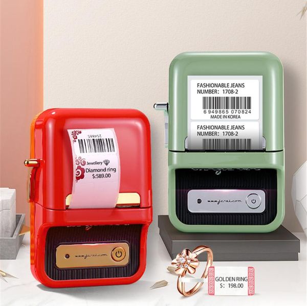 

printers niimbot b21 wireless label printer portable, pocket mini bluetooth thermal printer, home office school supplies fast printing