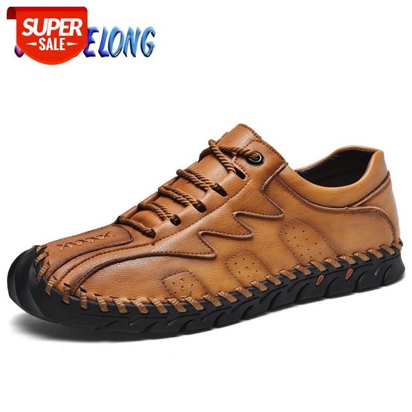 

fashion men's shoes handmade leather men's casual shoes comfortable breathable moccasins outdoor non-slip flat #td4w
