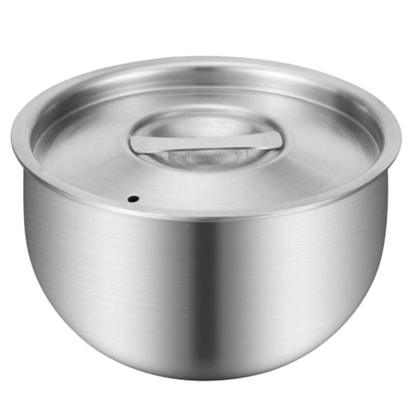 

bowls 1pc stainless steel bowl steamed egg o-shape soup kitchenware with lid