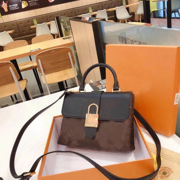 

2021 original style bags genuine leather locky bb presbyopia totes lock postman bag portable female handbag shoulder handbags