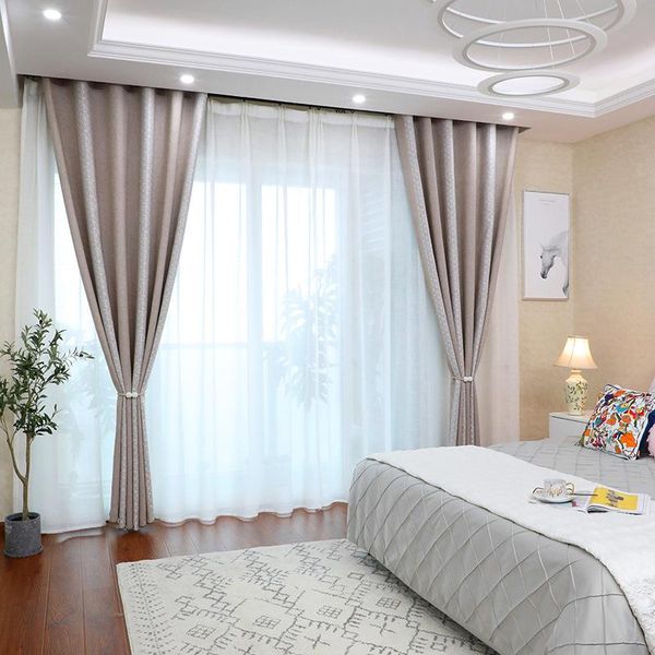 

curtain & drapes for living dining room bedroom simple and modern chinese three-dimensional bamboo braided thick shading cloth