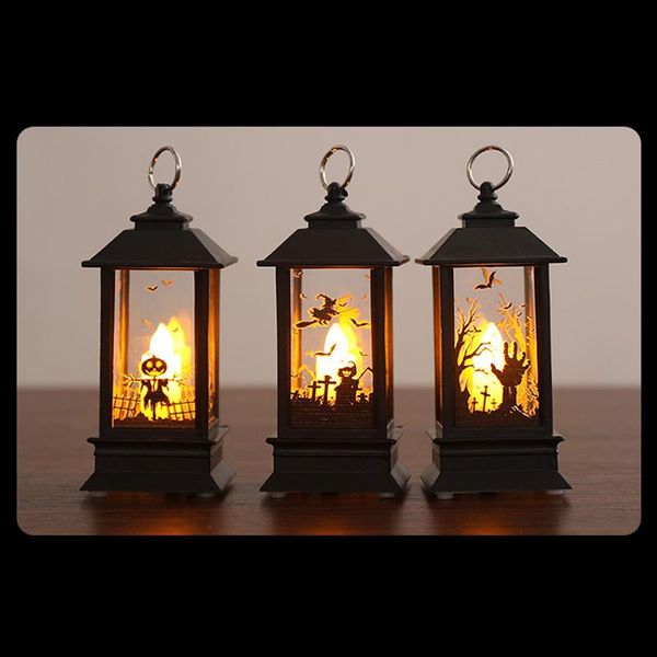 

party decoration halloween vintage pumpkin castle light lamp hanging decor led lantern home garden dc120