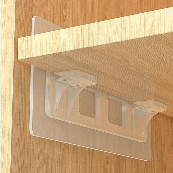 

hooks & rails punch-wardrobe layered partition support shelf right angle bracket paste screw hook clapboard sticker wall hangers