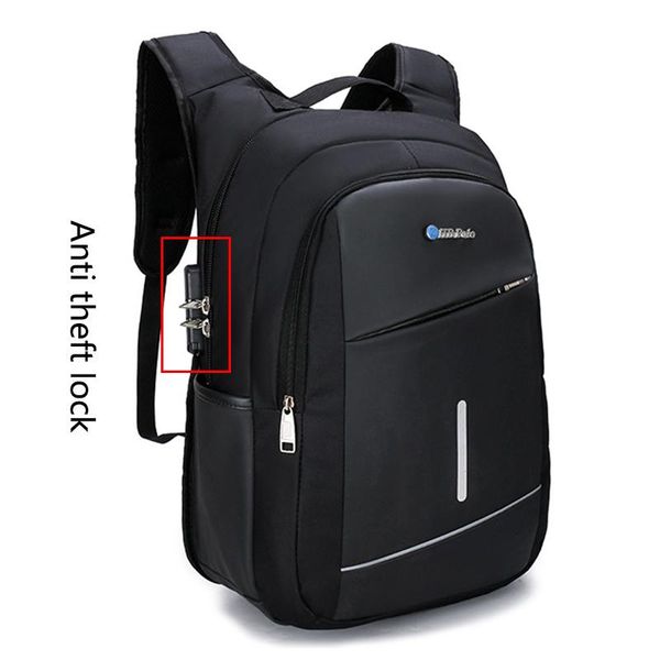 

backpack anti theft men large capacity with password lock oxford usb male backpacks school bag for boys teen