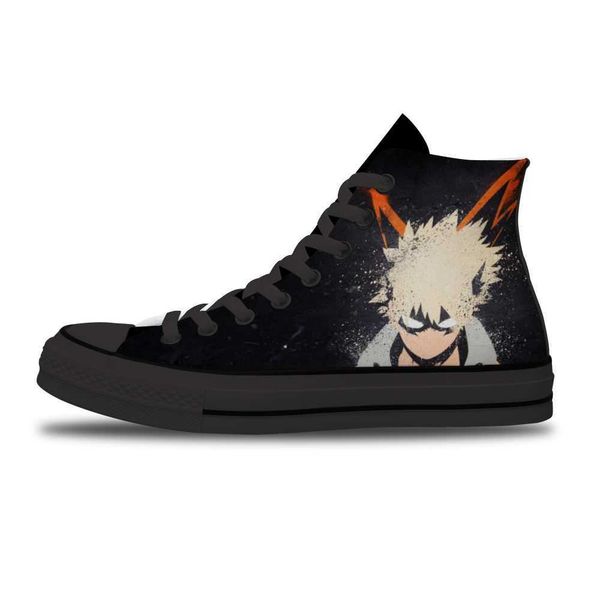 

my hero academia diy breathable sports non-slip cartoon japanese for man trend high-canvas shoes
