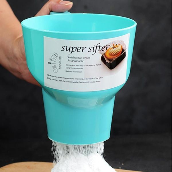 

flour shakers funnel shape sifter fine mesh powder sieve icing sugar manual cup diy kitchen baking pastry accessories tools &