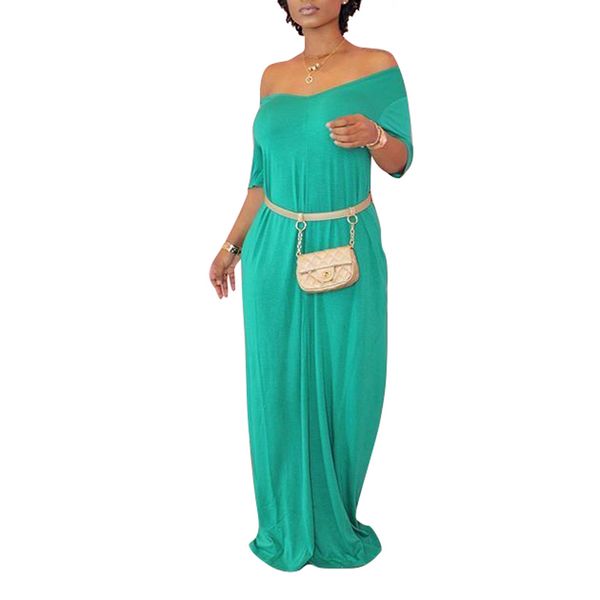 

women summer long maxi dress v-neck short sleeve loose beach party night club bandage female elegant dressesby air, Black;white