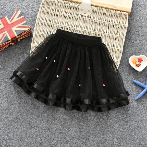 

skirts 2-10y jupe tulle fille ballet girl tutu skirt fluffy pearl black pettiskirts baby lace for girls dance saias, Blue