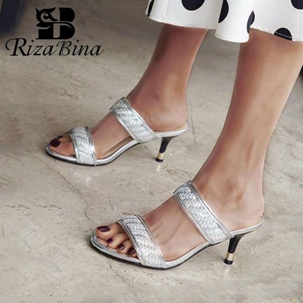 

summer women sandals shoes fashion thin high heels solid color slippers slip on lady footwear size 34-39, Black