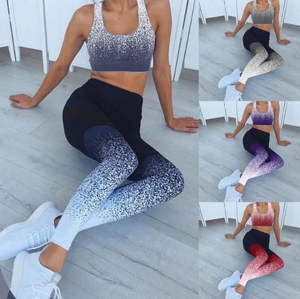 

yoga outfit autumn and winter printing geometric fitness pants lift buttocks honey peaches high waist girth body sweat leggings manufac