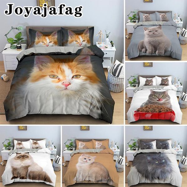 

bedding sets lovely pet cat set cute kitten duvet cover with pillowcase single bed  king size luxury animal quilt covers