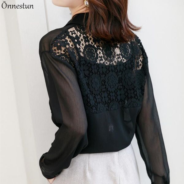 

women's blouses & shirts chiffon shirt summer 2021 solid sun protection cardigan single-breasted blouse thin lace back for women, White