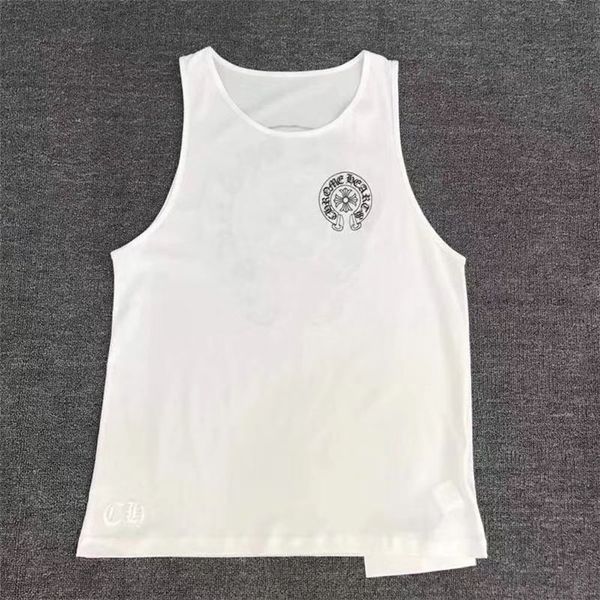 

letter dongguan taomen's brand sleeveless croxin horseshoe cross vest t-shirt, Black;brown
