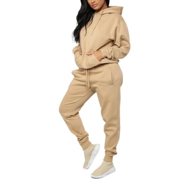 

plus size women's 2 piece tracksuit set hoodies sweatshirt + pants women sport suit autumn spring jogger soft sportswear 2021 tracksuit, Gray