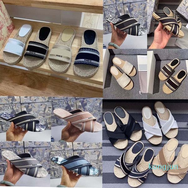 

designer- fashion women sandals bohemian diamond slippers woman flats flip flops shoes summer beach slides sandals, Black