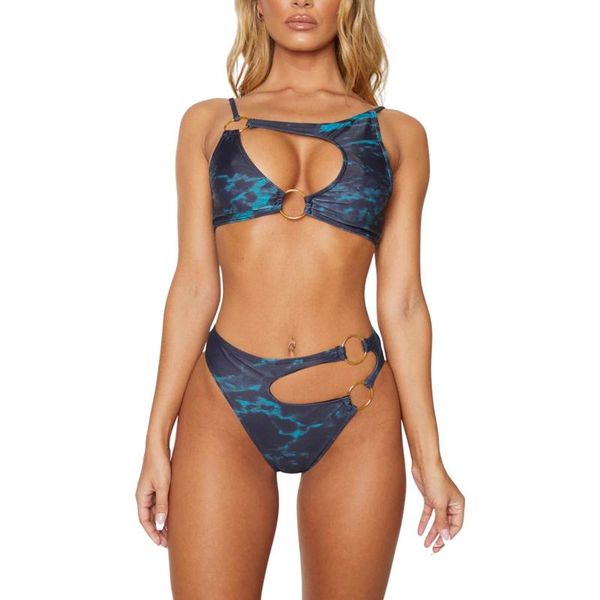 

women's swimwear swimwears women hollow iron ring swimsuit summer high waist female bathing suit beach wear bikinis set, White;black