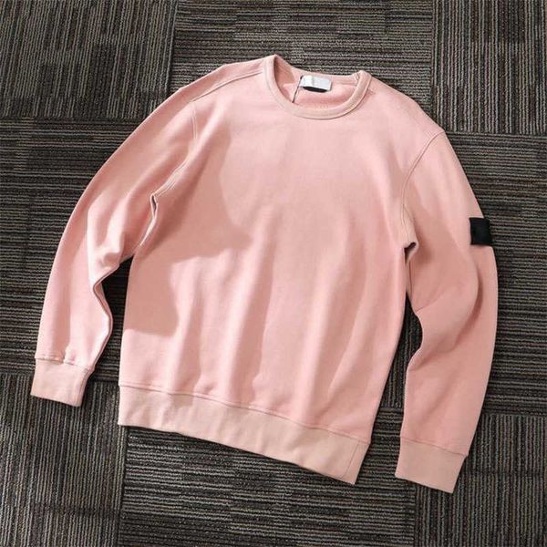 

mens sweatshirt spring and autumn couple italy style round neck thick sweater pure cotton pullover winter long sleeve xeog, Black