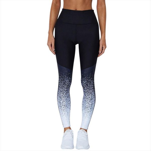 

gradient print gym sport fitness women leggings workout leggins quick drying black