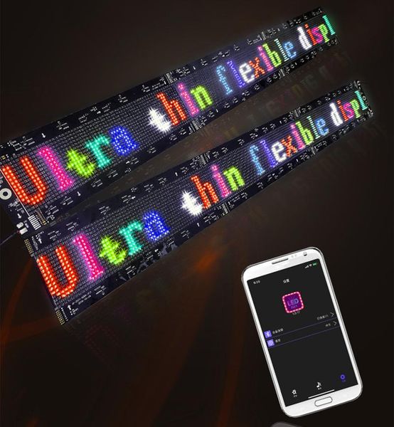 

modules 1 meter usb bluetooth rgb programmable flexible 16*192 pixel led module display matrix sign board android ios application contro