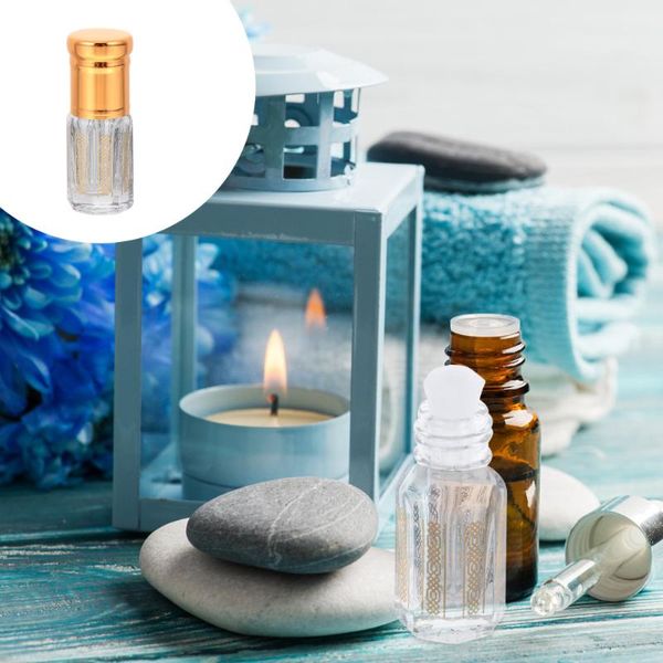 

storage bottles & jars 6pcs glass perfume containers roll-on sub travel portable