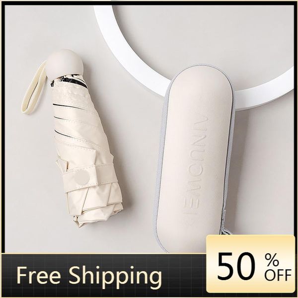 

umbrellas screen umbrella female anti-ultraviolet shade compact portable ultra light mini paraplu rain gear ag50zs