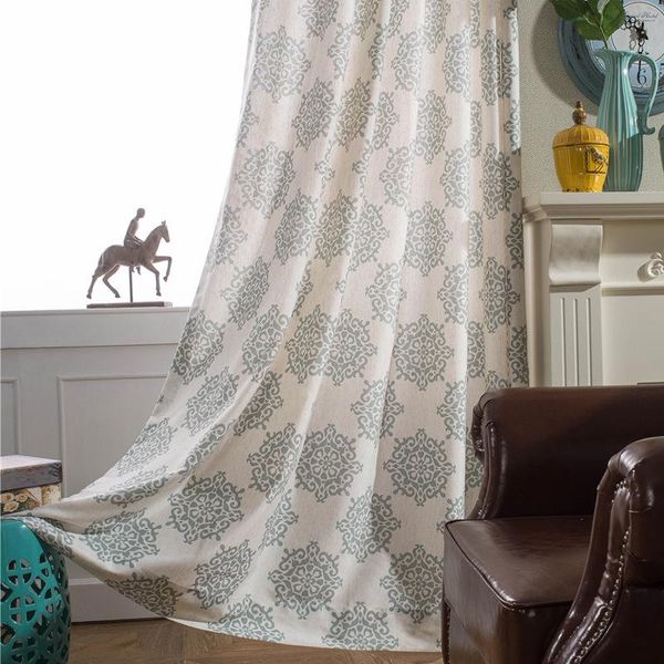 

curtain & drapes spot factory direct fabric modern simple chinese curtains cotton and linen printed