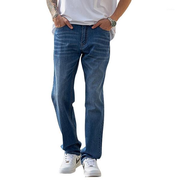 

men's jeans summer 6615 loose thin straight trousers of personality, Blue