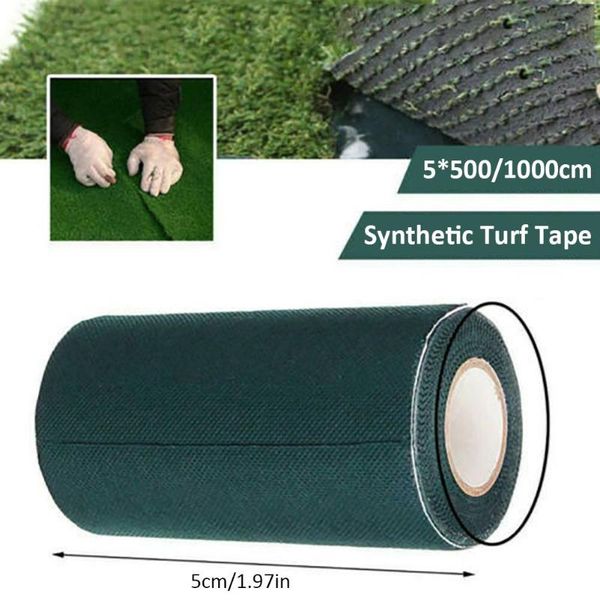 

decorative flowers & wreaths 15*1000cm garden self adhesive joining green tape synthetic lawn grass artificial turf seaming decoration joint