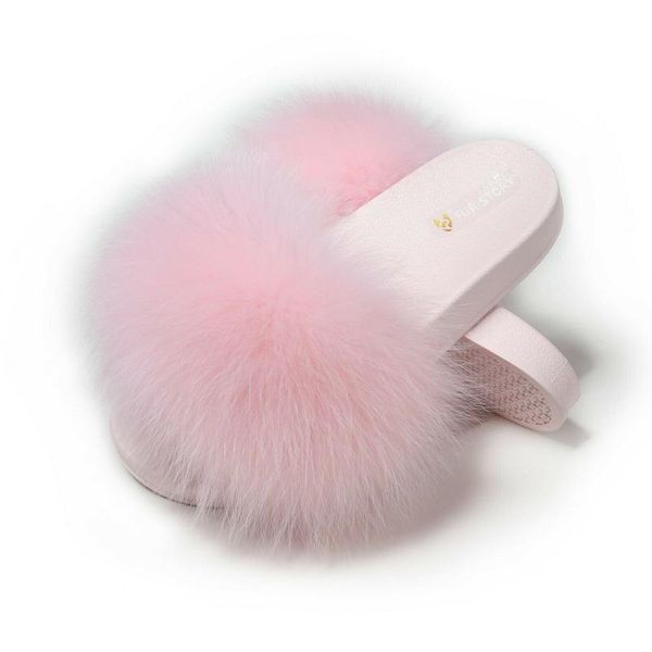 

women's fur slides furry slide sandals summer slippers story fs19s08, Black