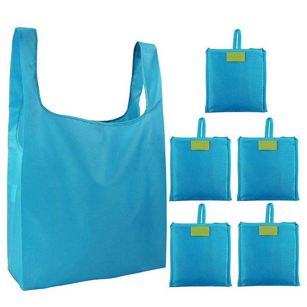 

storage bags eco shopping bag fashion printing foldable reusable tote folding pouch convenient large-capacity