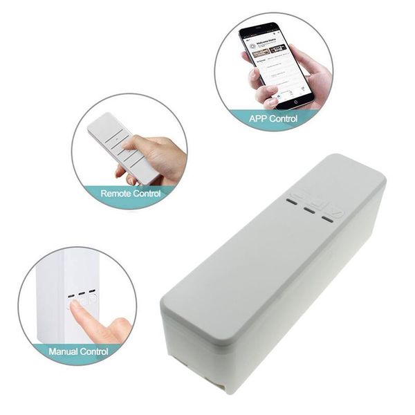 

smart home control wifi roller blind driver sprocket drive motor power connect with google / amazon alexa rf remote not include battery