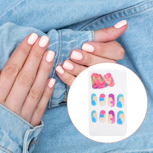 

false nails 48 pcs doodling manicure stickers decorative nail art patches, Red;gold