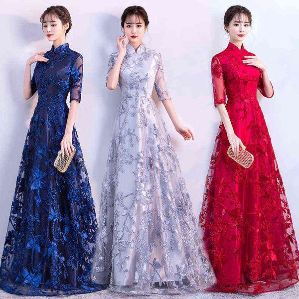 

luxury prom dresses bridmaid 2021 summer sister girlfriends sleeved banquet evening female elegant princs long style, Black