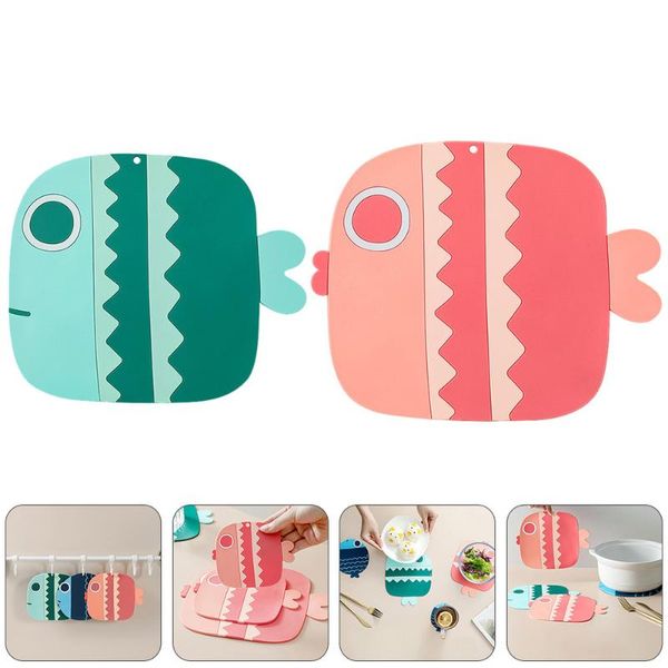 

mats & pads 2pcs non-skid cup fish design heat insulated baby bowl dish