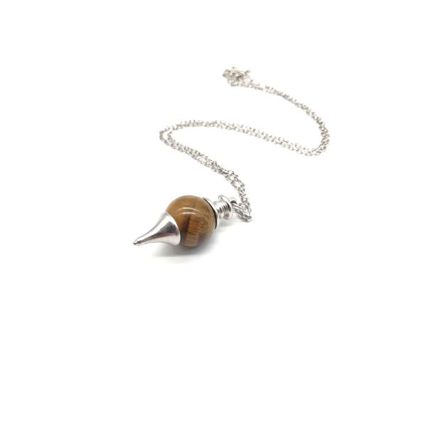

natural agate power stone pendant necklace fashion pendant necklace, Silver