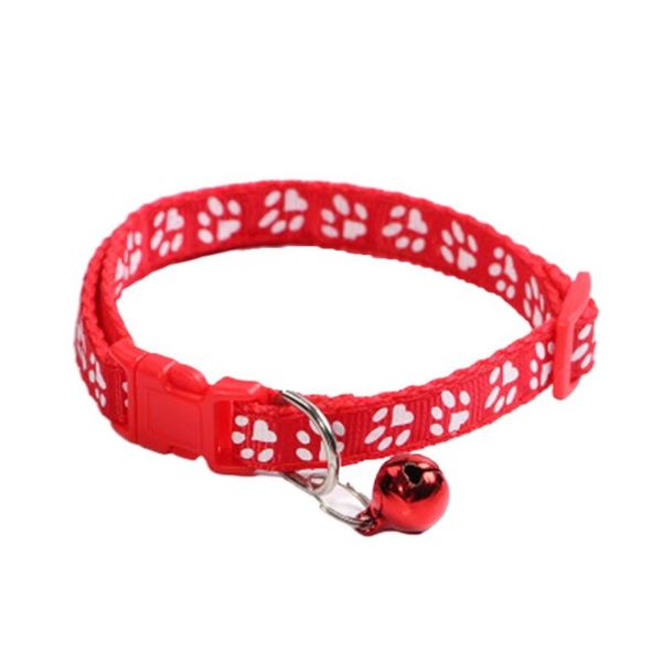 

cat collars & leads patches bells color buckle footprint synthetic pet safety adjustable collar animal supplies
